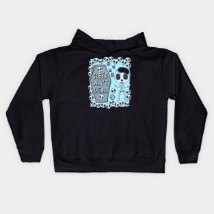 Sleep Ain't Dead Cute Sleepy Skeleton Kids Hoodie